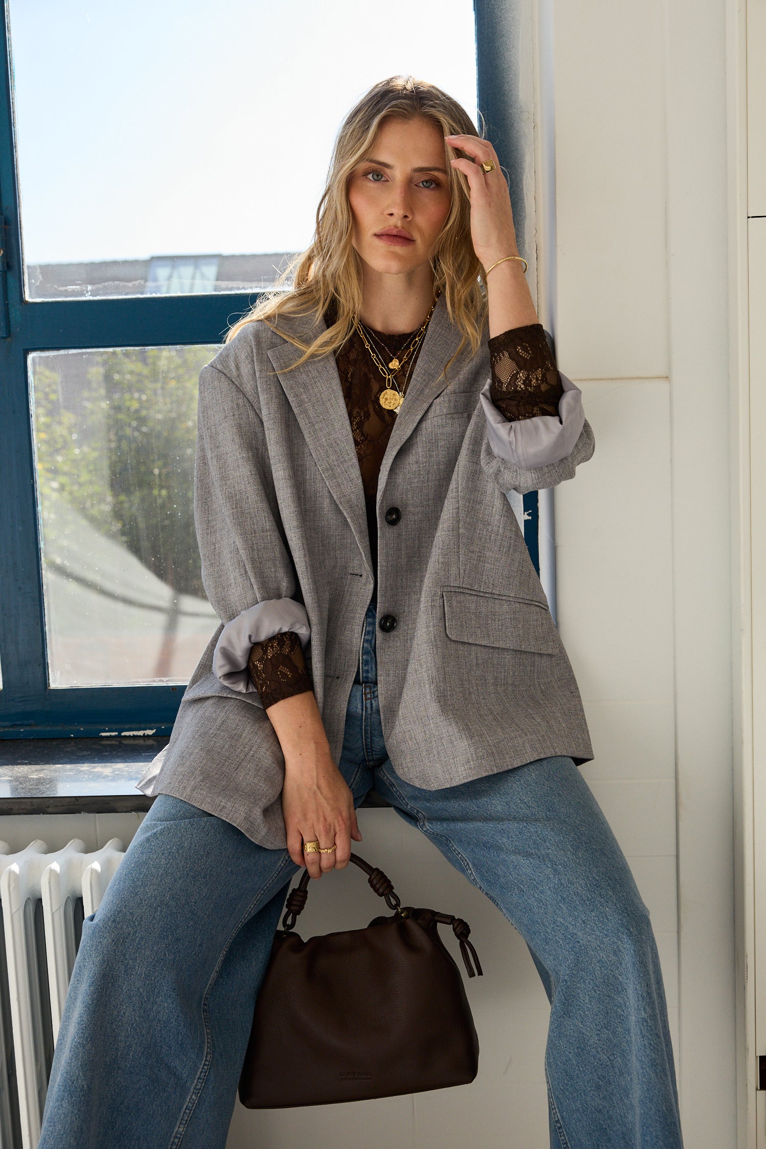 Kelani Blazer Grey Melange