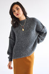 Noah Teddy Knit Dark Grey