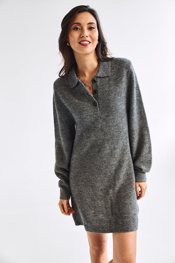 Jeni Knit Dress Grey