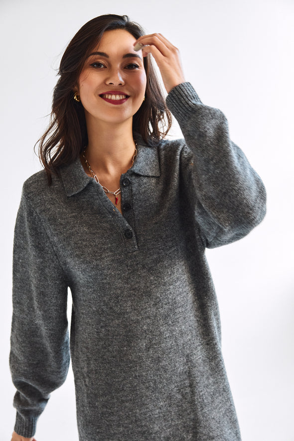 Jeni Knit Dress Grey