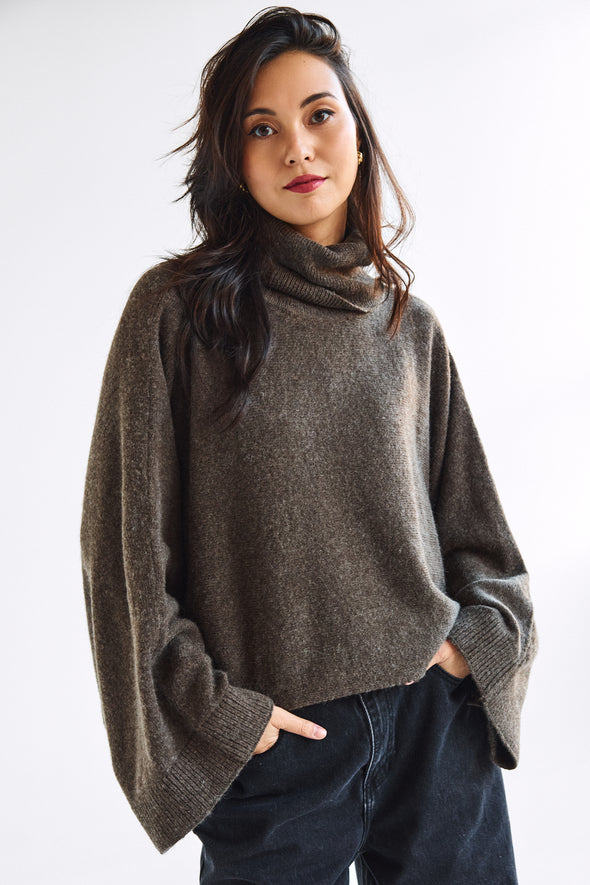 Elina Knit Cape Rollneck