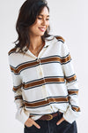 Thea LS Button Knit Egret