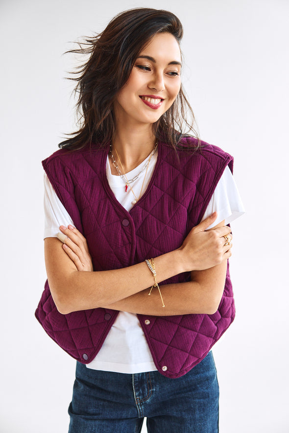 Babette Vest Bordeaux