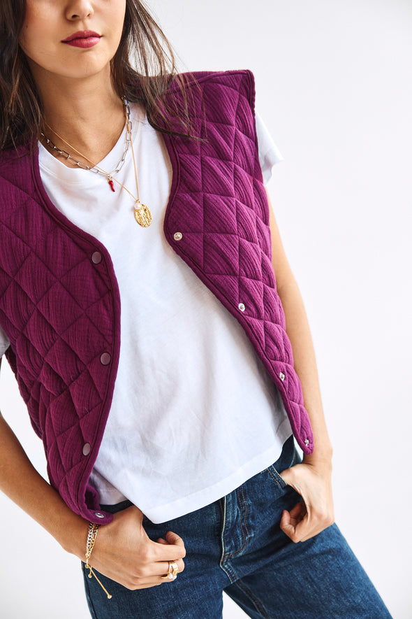 Babette Vest Bordeaux