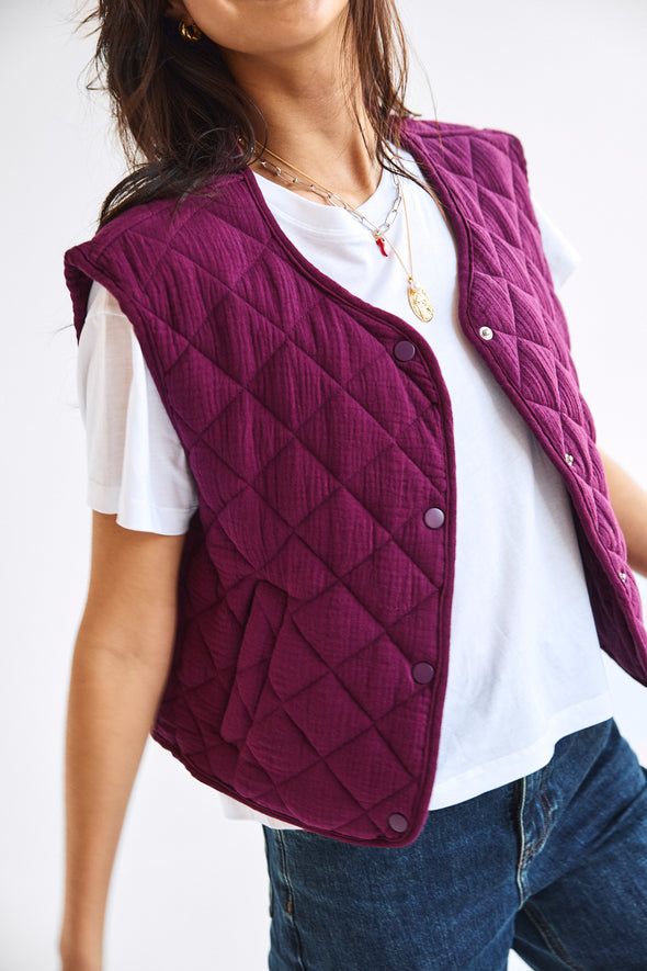 Babette Vest Bordeaux