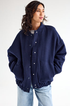 Clara Bomber Navy