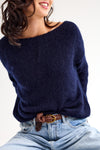 Alice Reversible Knit Navy