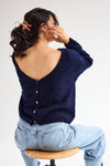 Alice Reversible Knit Navy