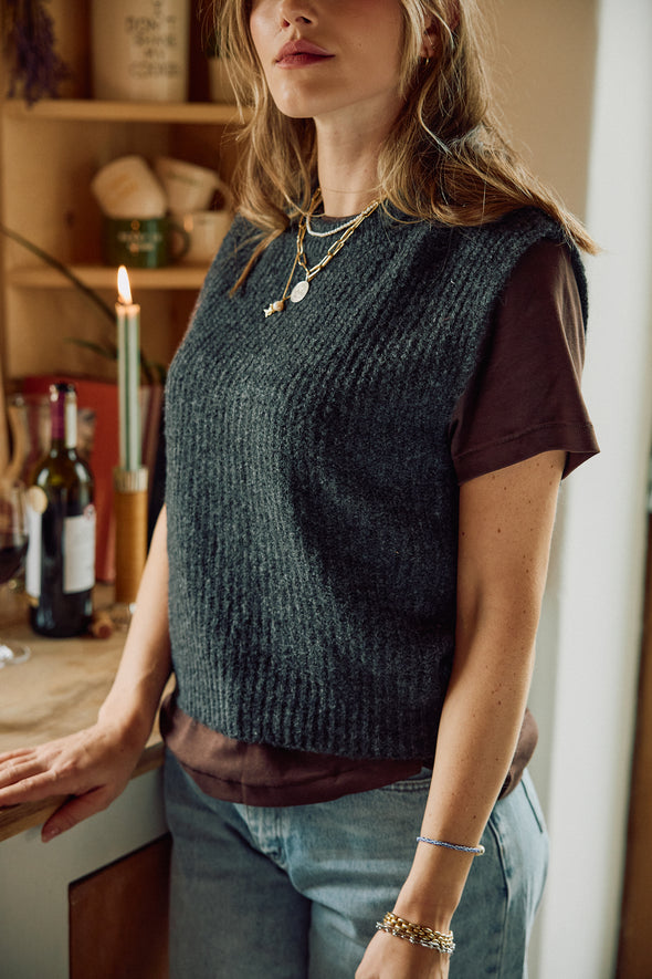 Josie Vest Dark Grey