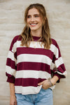 Dakota LS Sweater Burgundy