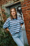 Samuel LS Polo Blue Stripes
