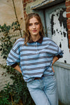 Samuel LS Polo Blue Stripes