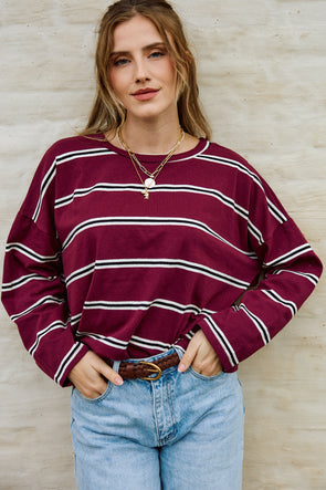 Farrow LS Top Bordeaux