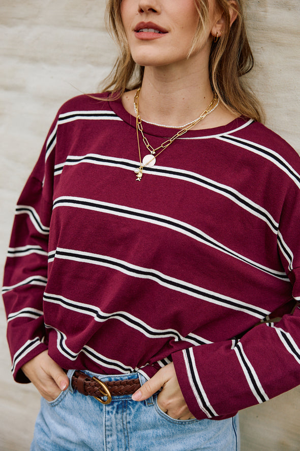 Farrow LS Top Bordeaux