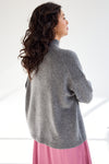 Cille Cashmere High Neck Knit Medium Grey