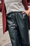Jannah PU Trousers Black