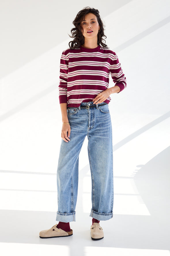 PREORDER Jef Top Bordeaux/Rose