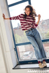 PREORDER Jef Top Bordeaux/Rose