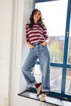 PREORDER Jef Top Bordeaux/Rose