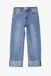 Maddie Denim Straight Cuffed Blue