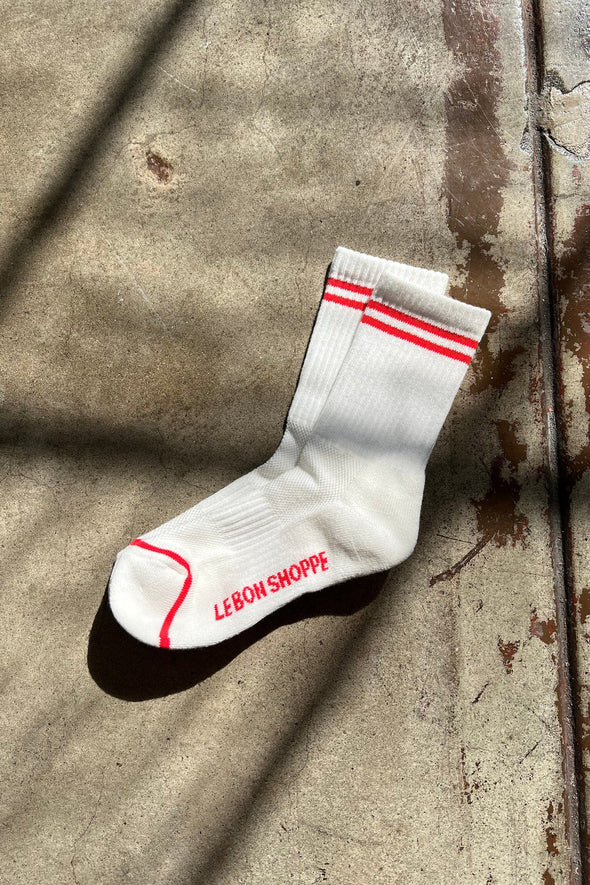 Boyfriend Socks Clean White