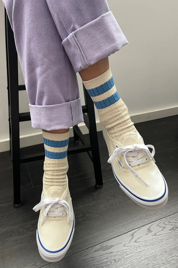 Her Varsity Socks Blue