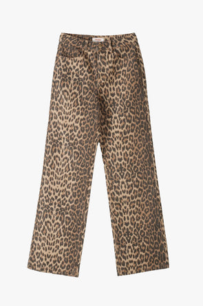 Barbara Denim High Wide Leopard