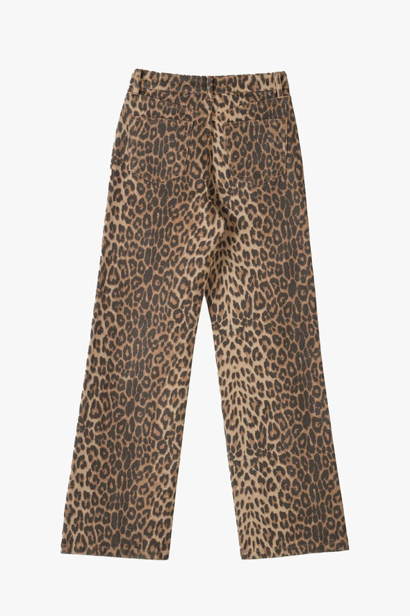 Barbara Denim High Wide Leopard