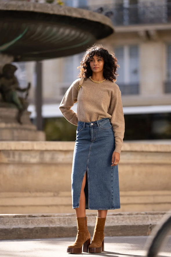 Judy Denim Skirt Dark Blue