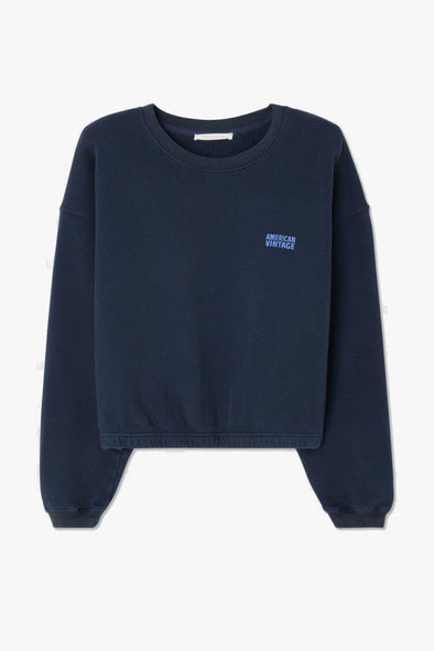 Izubird Cropped Sweater Vintage Navy