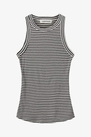 Jullie Top Dark Grey Stripe