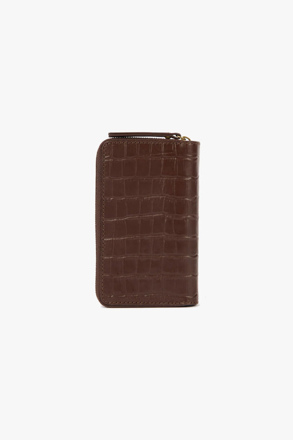 Jett Wallet Chocolate Croco Leather