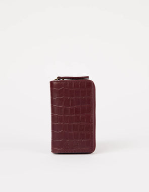 Jett Wallet Dark Cherry Croco