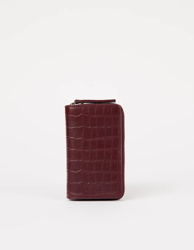 Jett Wallet Dark Cherry Croco