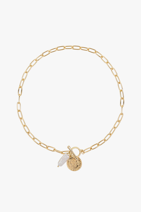 Coin Pearl Necklace