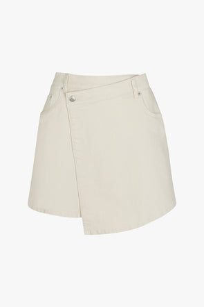 Jamie Denim Skirt Off White