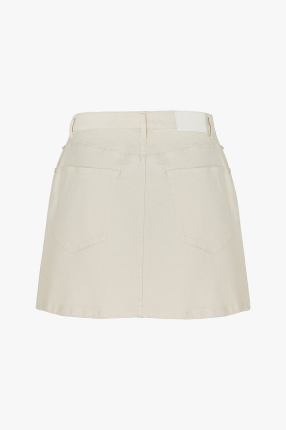 Jamie Denim Skirt Off White