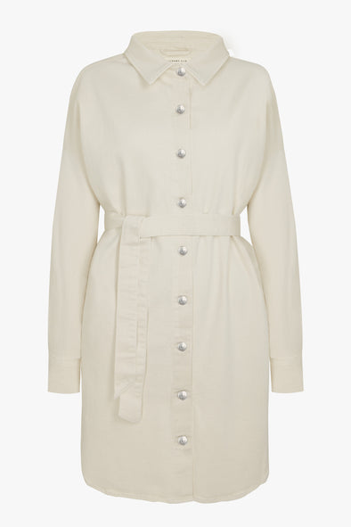 Allie Shirt Dress Off White