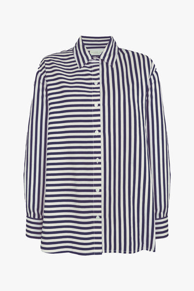 Boy Shirt Navy Stripe