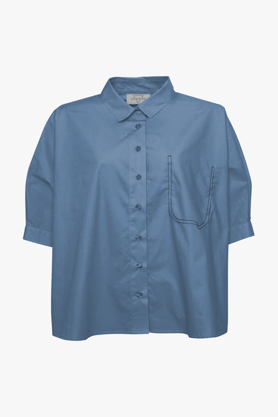 Ruby Popeline Shirt Blue