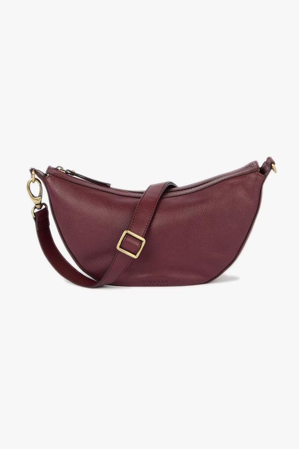 Leo Dark Cherry Soft Grain Leather Bag