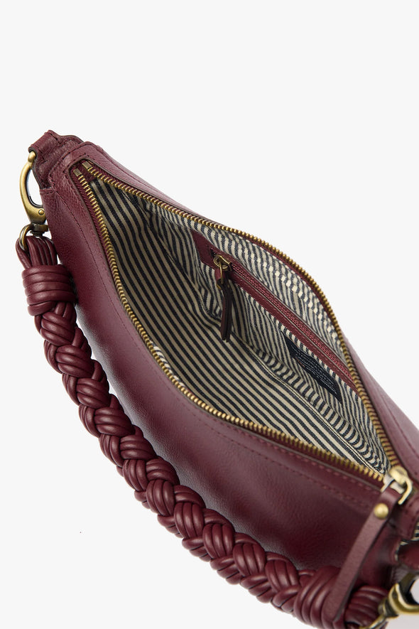 Leo Dark Cherry Soft Grain Leather Bag
