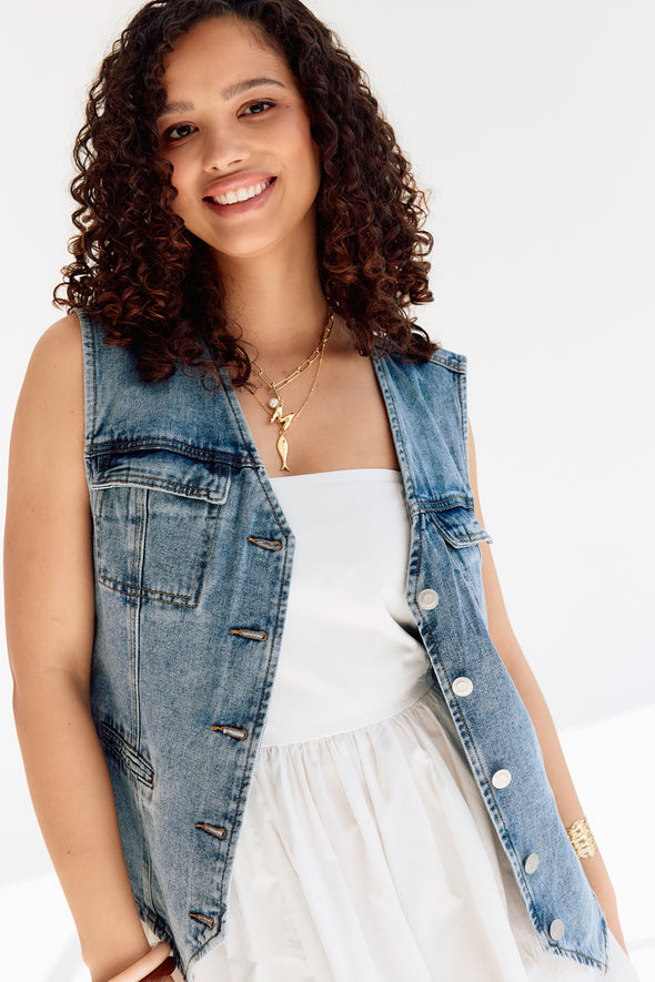 Jolie Denim Waistcoat