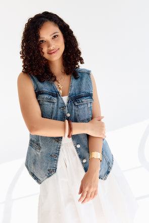 Jolie Denim Waistcoat