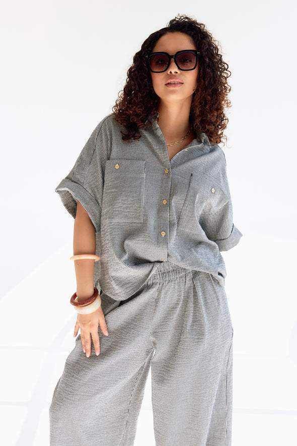Della Shirt Coutil Blue