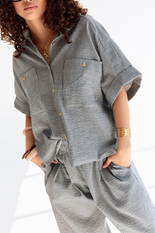 Della Shirt Coutil Blue
