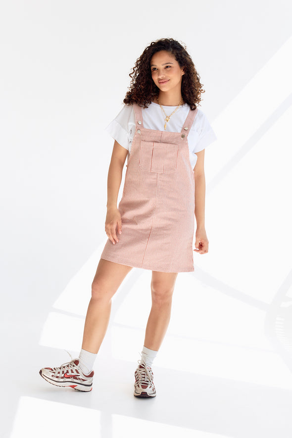 Andrew Dungaree Dress Stripes