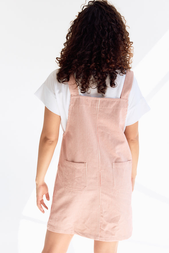 Andrew Dungaree Dress Stripes