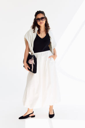 Reyna Skirt White