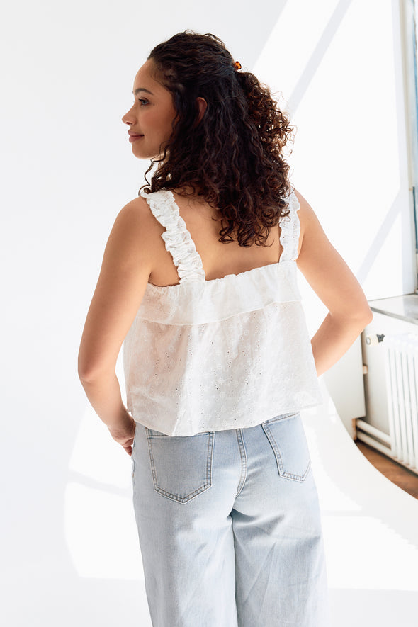 Dory Flower Top White